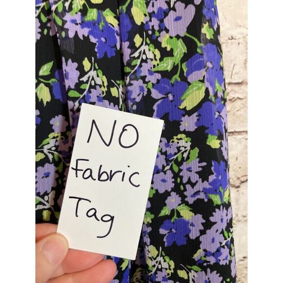 Rabbit Babydoll Dress Womens 8 Purple Floral Short Sleeve Flowy Fit & Flare - Picture 15 of 15